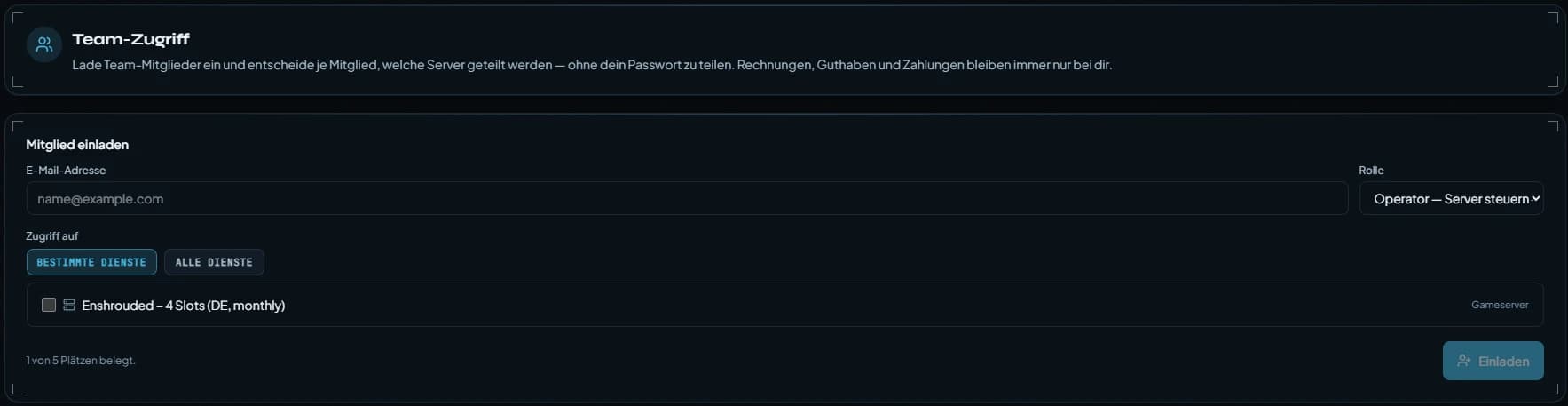 Team-Zugriff ohne Passwort-Teilen