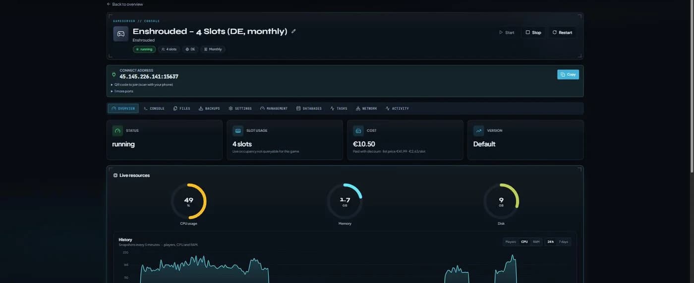 Live metrics