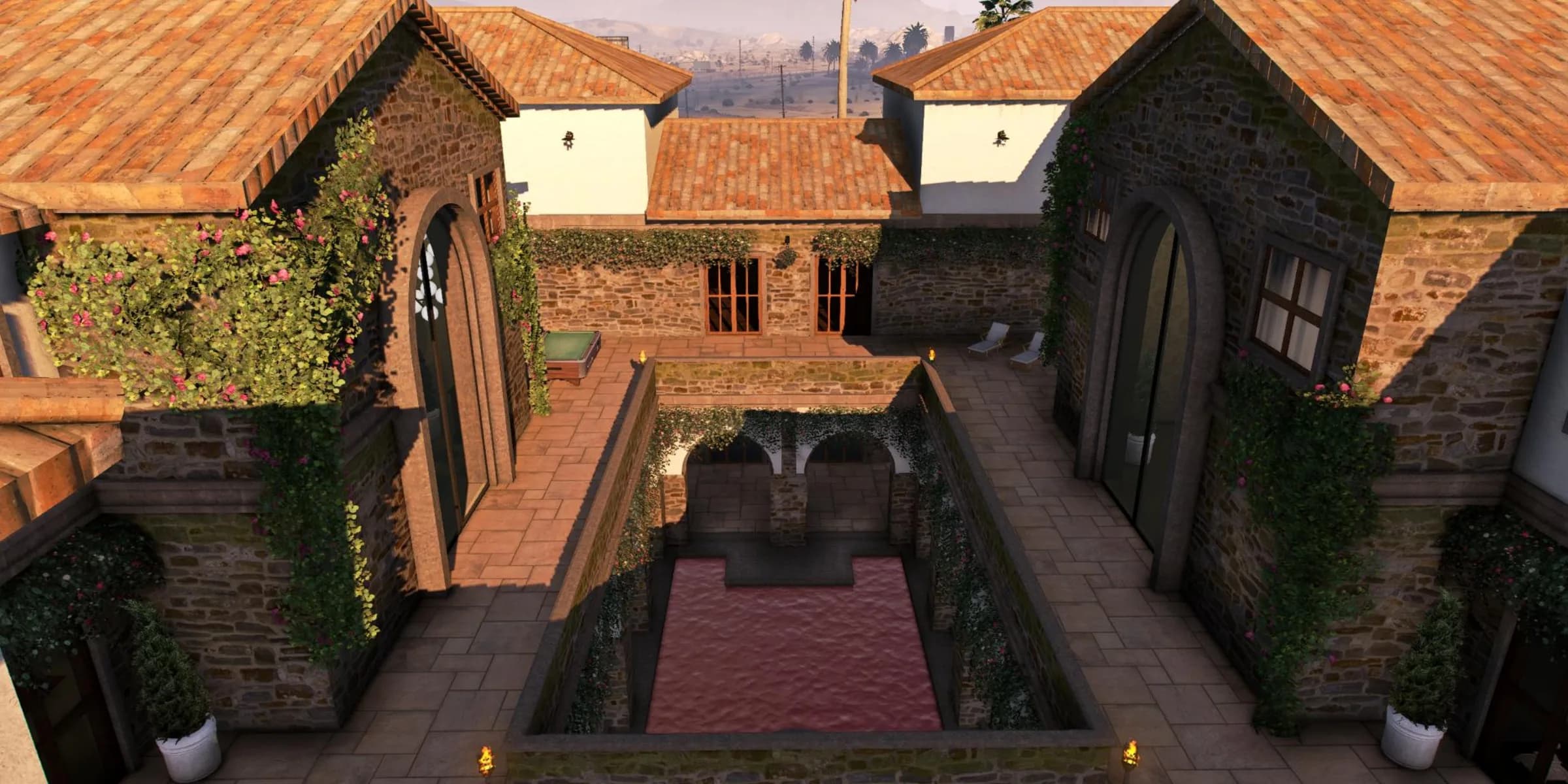 Patio von oben
